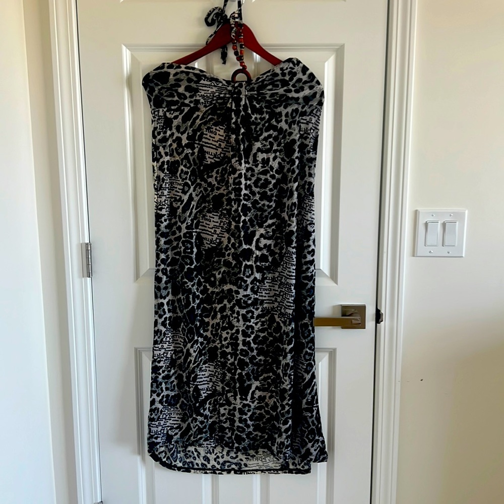 Halter dress bead work